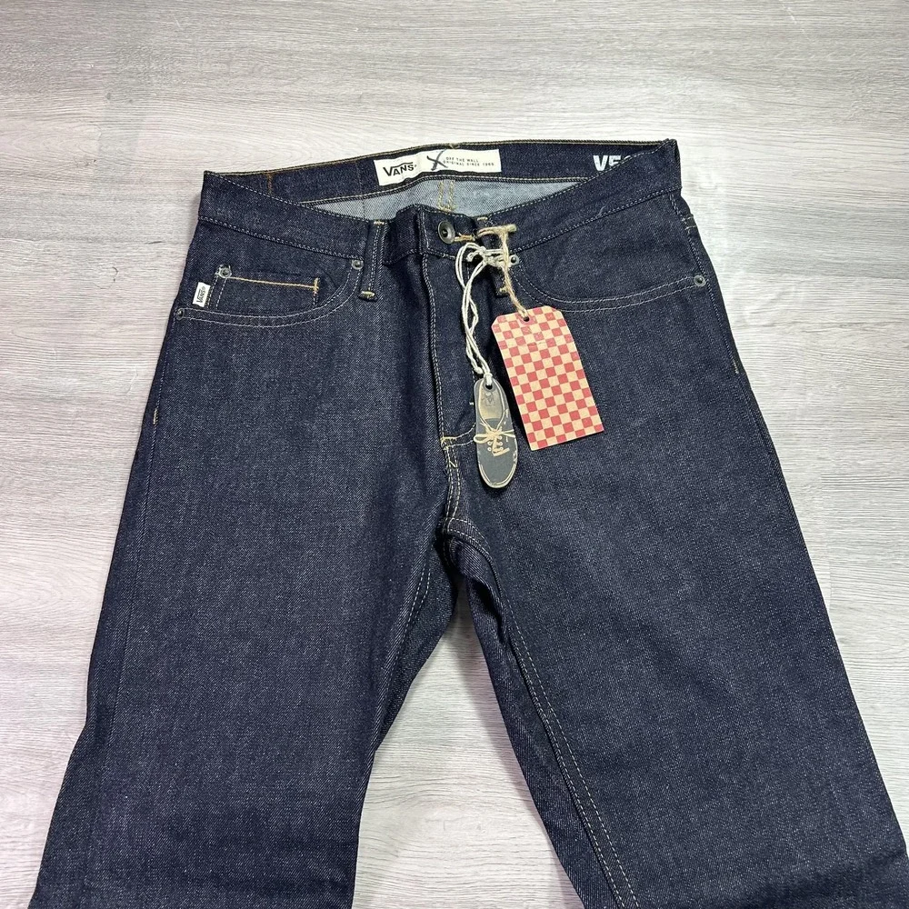 NEW Vans Jeans‎ Mens 28x30 Dark Wash Blue V56 Standard Straight Stretch Denim